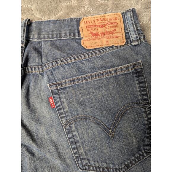 Levis 514 Slim Straight Fit Jeans MENS 31x30 Altered Dark Rinse Mid Rise casual - Picture 3 of 9